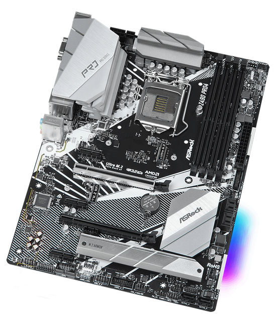 Материнская плата ASRock Z490 Pro4 (s1200, Intel Z490, PCI-Ex16) - Фото 2 Материнская плата ASRock Z490 Pro4 (s1200, Intel Z490, PCI-Ex16) - изображение 2
