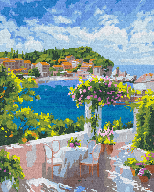 Картина по номерам Ideyka Завтрак у моря 40х50 см (KHO2834 ...