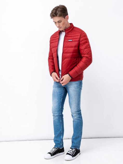Куртка Jack & Jones JJEACE PUFFER COLLAR STS L Красный 12189878-Red Dahlia - изображение 4