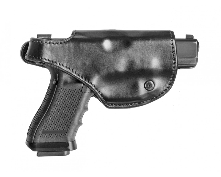 Поясная кожаная кобура A-LINE для Glock черная (К8) - изображение 1