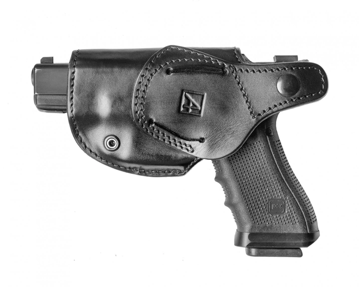 Поясная кожаная кобура A-LINE для Glock черная (К8) - изображение 2