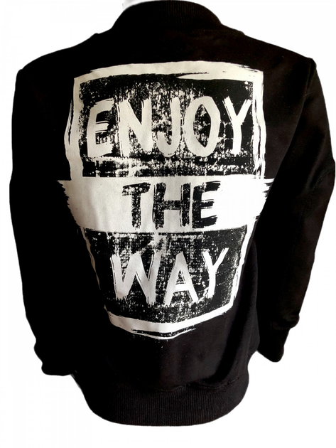 Кофта бомбер на молнии для мальчика ENJOY черный, 98-104 