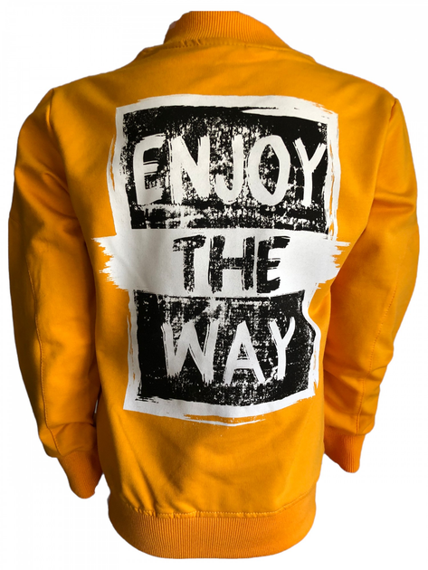 Кофта бомбер на молнии для мальчика ENJOY Желтый, 122-128 