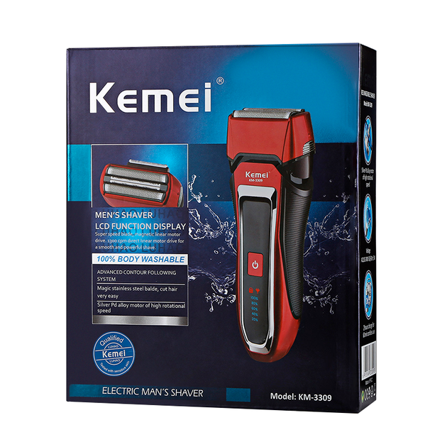 Электробритва Kemei KM-3309 беспроводная мужская - Фото 7 Электробритва Kemei KM-3309 беспроводная мужская - изображение 7