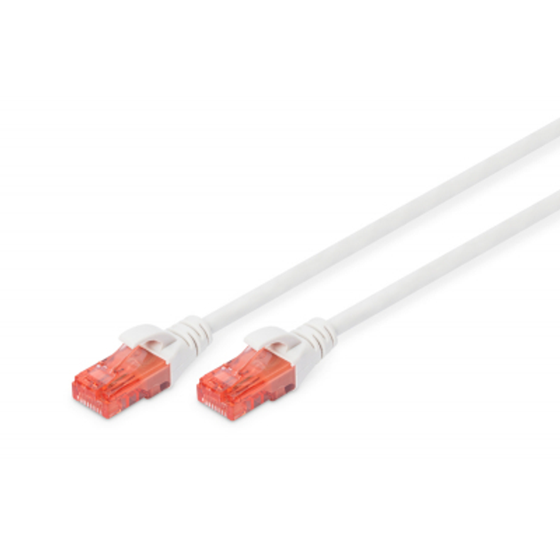 Патч-корд 2м, CAT 6 UTP, AWG 26/7, Cu, LSZH, white Digitus (DK-1617-020 ...