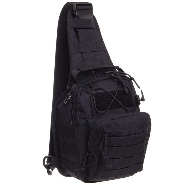 Сумка рюкзак Тактическая EDC Слинг Silver Knight 099 черный - изображение 2