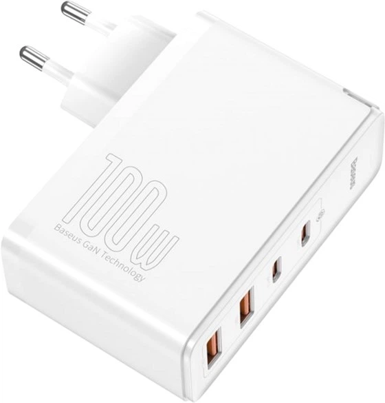 Мережевий зарядний пристрій Baseus GaN2 Pro Quick Charger 2C+2U 100 Вт EU White (CCGAN2P-L02) - зображення 5