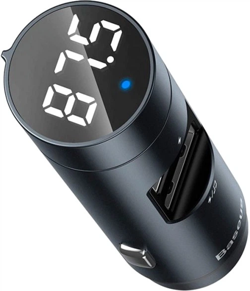 FMтрансмиттер Baseus Energy Column Car Wireless MP3 Charger Dark Grey (CCNLZC0G) фото