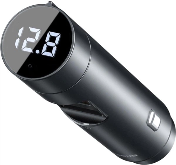 FMтрансмиттер Baseus Energy Column Car Wireless MP3 Charger Dark Grey (CCNLZC0G) фото