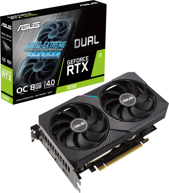 Відеокарта Asus PCI-Ex GeForce RTX 3050 Dual OC Edition 8GB GDDR6 (128bit) (14000) (HDMI, 3 x DisplayPort) (DUAL-RTX3050-O8G ) - зображення 6