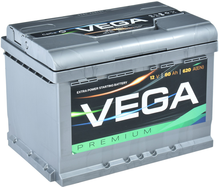 Автомобильный аккумулятор Vega Premium 60 Ач 620A L+ (+/-) (V60062113 ...