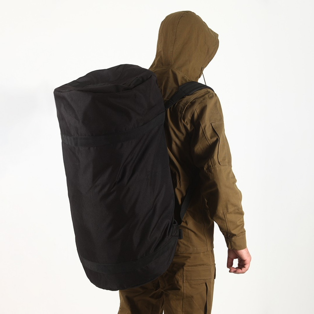 Рюкзак-сумка ВСУ водонепроницаемая Melgo 90 литров чёрный - изображение 2