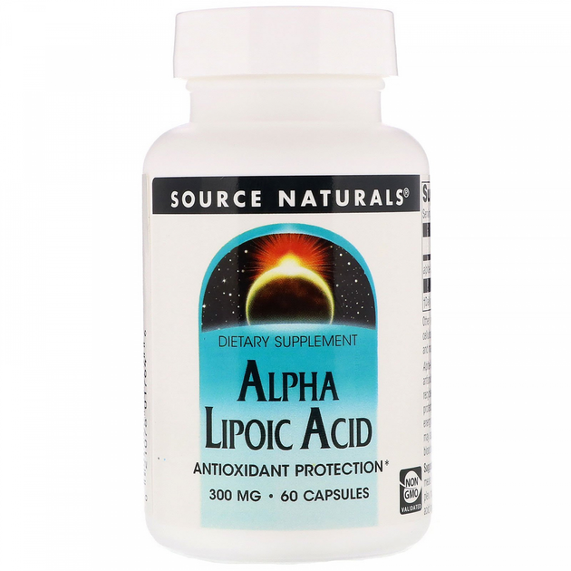 Альфа-липоевая кислота Source Naturals (Alpha Lipoic Acid) 300 мг 60 ...