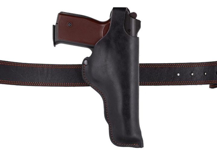 Кобура АПС (Автоматический пистолет Стечкина) 97362поясная не формованная (кожа, черная) - изображение 2