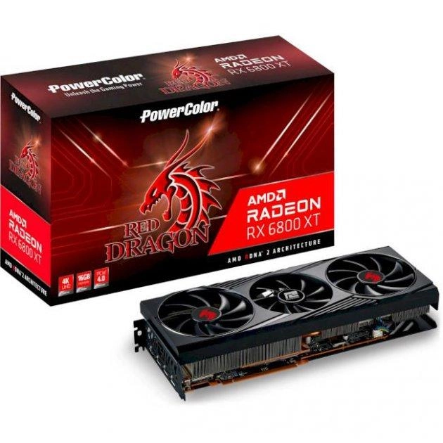 Відеокарта PowerColor Radeon RX 6800 XT Red Dragon, 16 GB (AXRX 6800XT 16GBD6-3DHR/OC) - зображення 1