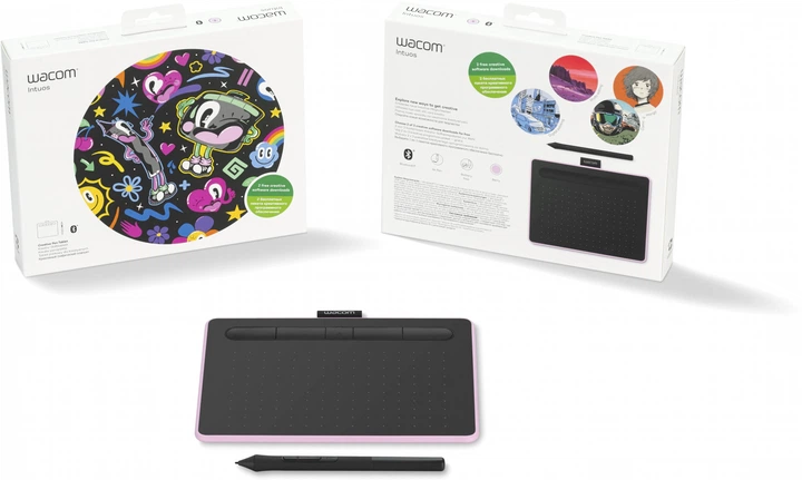 Графічний планшет Wacom Intuos S Bluetooth Pink (CTL-4100WLP-N