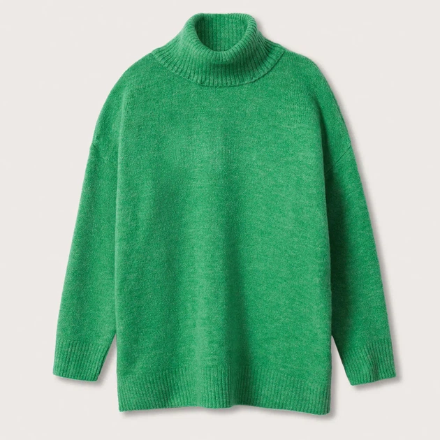 Светр в'язаний жіночий Mango 27011159-43 XL Зелений (8445661114369) - зображення 7