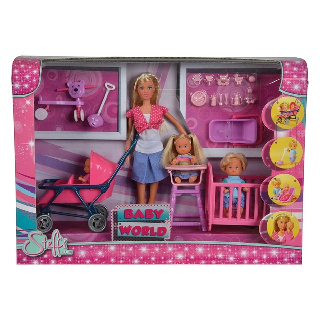Кукла Simba Штеффи с детьми и аксессуарами (5736350) – игрушки с ...