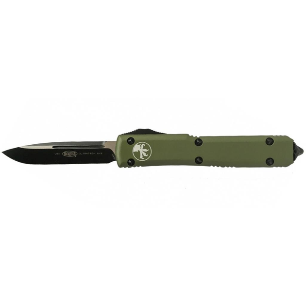 Нож Microtech Ultrtaech Drop Point Black Blade Green (121-1OD) - зображення 1
