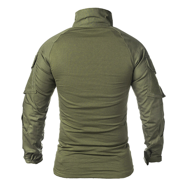Тактическая рубашка мужская с длинным рукавом камуфляжная армейская Lesko A655 Green 3XL (40р.) (F_4256-12577) - изображение 2