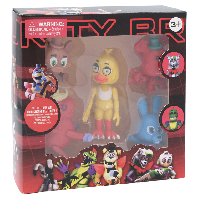 Игрушки аниматроники фигурки героев пять ночей с фредди 5 в 1 Чика ...