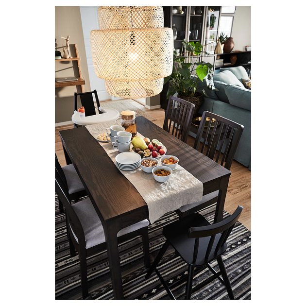 Кухонний стілець EKEDALEN IKEA 004.343.95 чорний/сірий - Фото 3 Кухонний стілець EKEDALEN IKEA 004.343.95 чорний/сірий - зображення 3