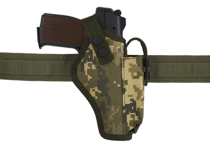 Кобура Beneks поясная для АПС Автоматический пистолет Стечкина с чехлом под магазин OXFORD 600D Пиксель - изображение 2