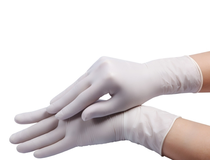 Перчатки латексные смотровые нестерильные припудренные Medicare (белые) 100шт XL - изображение 1