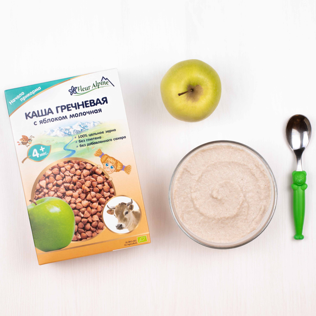 Молочна каша Fleur Alpine Organic гречана з яблуком 200 г (4006303632173) - зображення 4