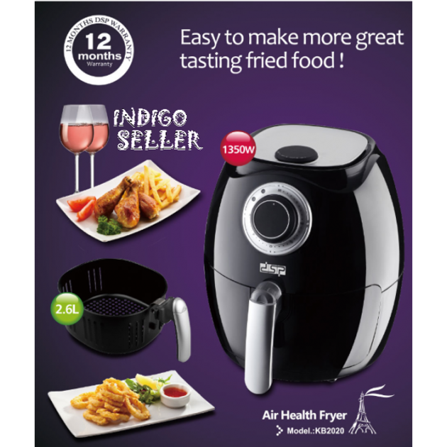 Мультипечь DSP Air Health Fryer KB2020 аэрофритюрница біла - зображення 9