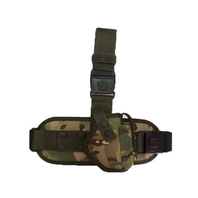 Кобура Форт 14 набедренная тактическая мультикам с карманом для магазина (027) - изображение 1