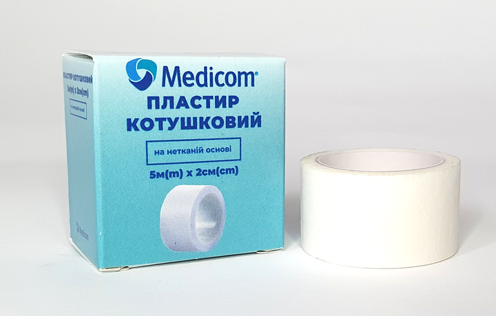 Пластир медичний котушковий MEDICOM на нетканій основі, 5Мx2СМ - зображення 1