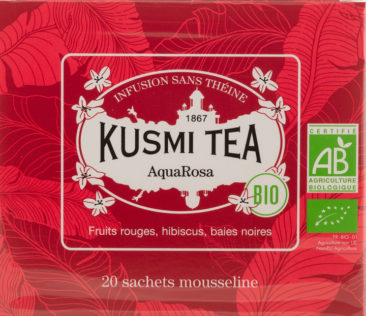 Акція на Чай трав'яний Kusmi Tea AquaRosa органічний 20 пакетиків х 2 г від Rozetka