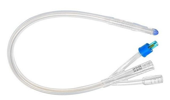 Катетер Фолея трехходовый Medicare стерильный 22Fr (силиконовый) - изображение 1