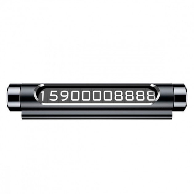 Автомобильная парковочная табличка Baseus Metal Temporary Parking Number Card (ACNUM-01) Black [59297] - изображение 1