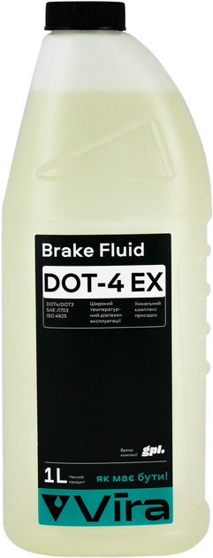 Жидкость тормозная Vira Brake Fluid DOT-4 EX 1 л (VI1212) – фото ...