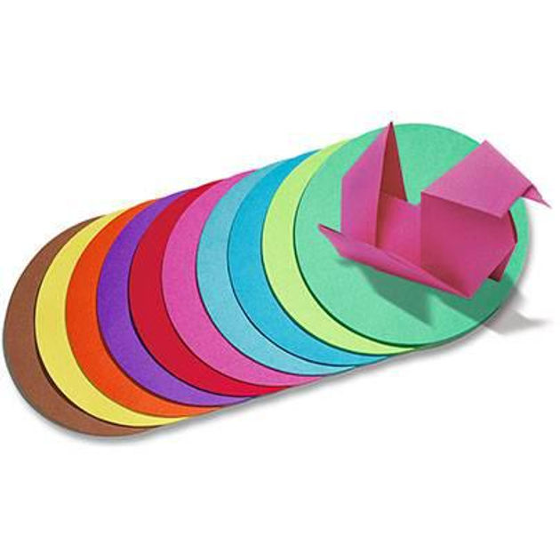 Бумага для оригами и аппликаций 21х21 см, 100 листов, 10 цветов, ОСТРОВ СОКРОВИЩ, 111947
