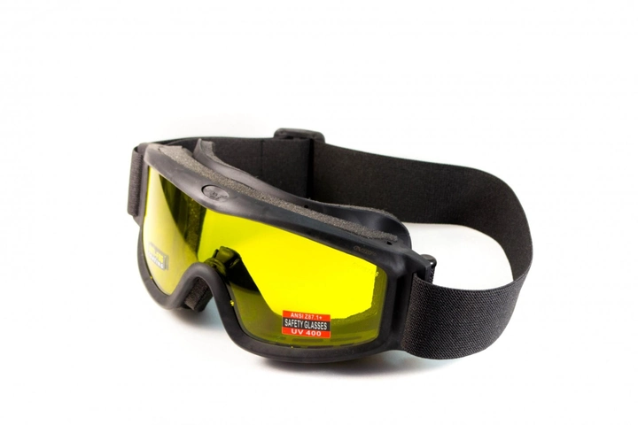 Тактичні окуляри-маска з можливістю установки диоптрической вставки Global Vision Ballistech-2.75 amber жовтий - зображення 1