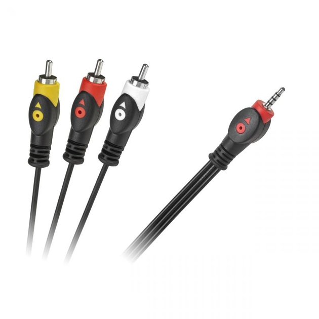 Кабель 3.5 Jack - 3RCA Cabletech (KPO2851L-1.5) 150 см, Black - изображение 2