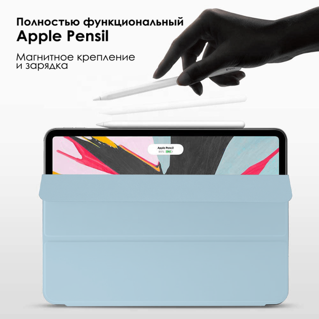 Чехол Fruct Magnetic для iPad Pro 11 (2020-2022) Магнитный С подставкой Голубой - изображение 2