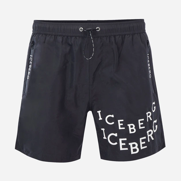 Шорти пляжні чоловічі Iceberg Medium Boardshort ICE1MBM06 L Чорні (8051884147178) - зображення 4