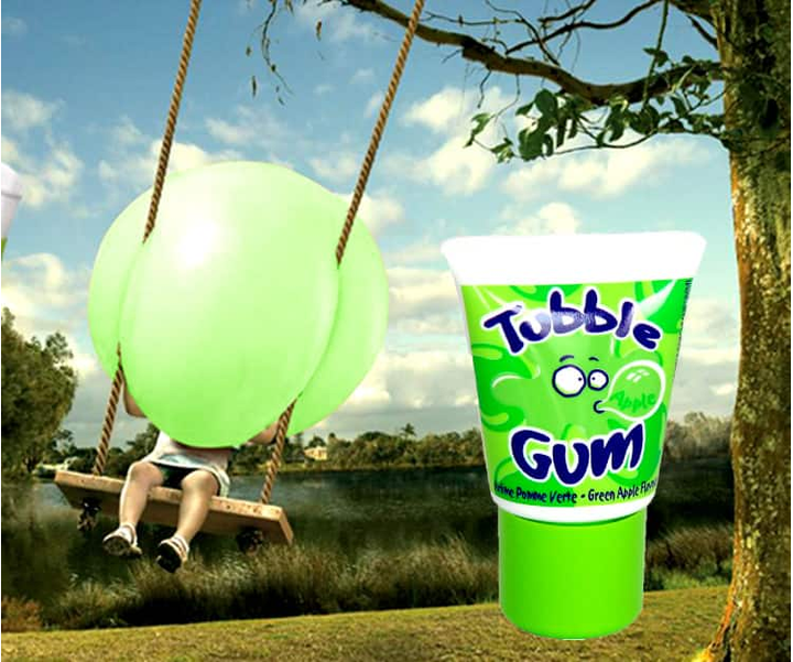 Жувальна гумка рідка Lutti Tubble Gum Green Apple зі смаком зеленого яблука в тюбику - Фото 3 Жувальна гумка рідка Lutti Tubble Gum Green Apple зі смаком зеленого яблука в тюбику - зображення 3