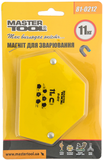 Магніт Mastertool для зварювання 11 кг 30°/45°/60°/75°/90°/135° 95х48 мм (81-0212) - зображення 2