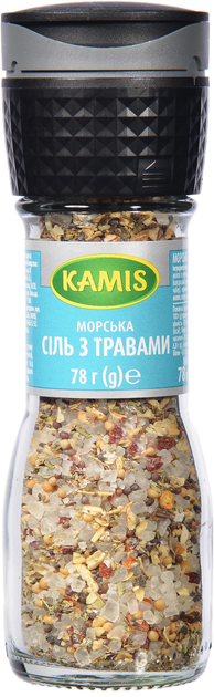 Морская соль с травами Kamis 78 г в мельнице (5900084246873) - изображение 1