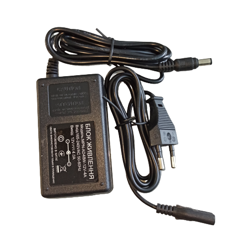 Блок питания пластиковый AVT 12V 48W 4A со штекером и вилкой MPN-AD48W-12V-4A-1 - изображение 2
