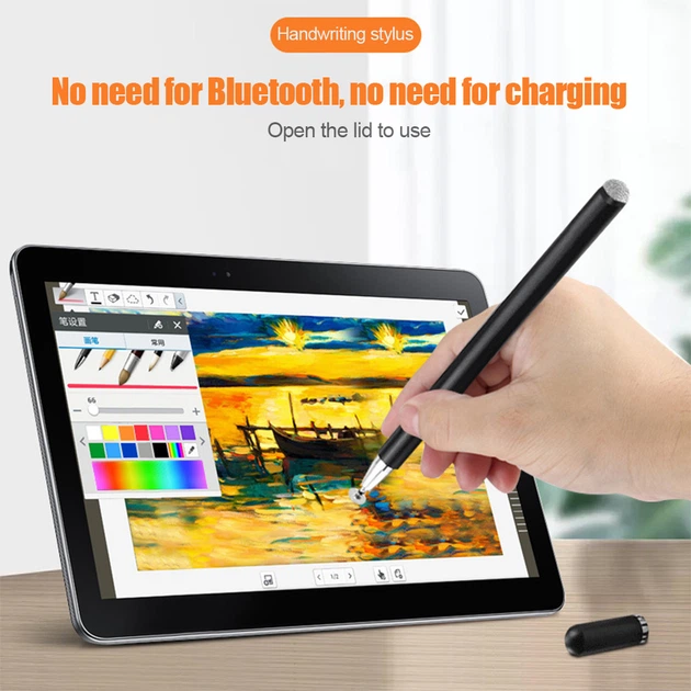 Стілус універсальний Goojodoq 2 в 1 Capacitive Fiber Mini Metal Grey - зображення 8