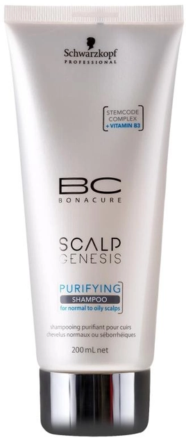 Акция на Шампунь Schwarzkopf Professional BC Scalp Genesis Purifying Shampoo для очищення волосся 200 мл от Rozetka