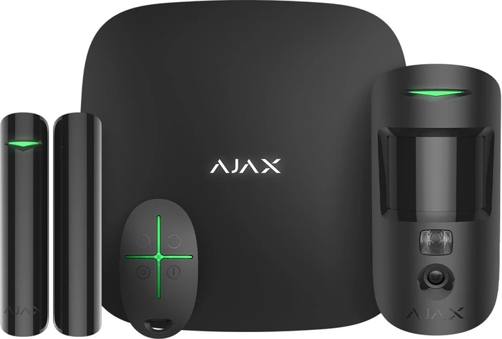 Комплект охранной сигнализации Ajax StarterKit Cam Plus Черный (000019876) - изображение 1