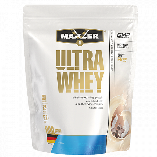 Протеїн Ultra Whey Maxler шоколад кокос 900 г (MA066) - зображення 2
