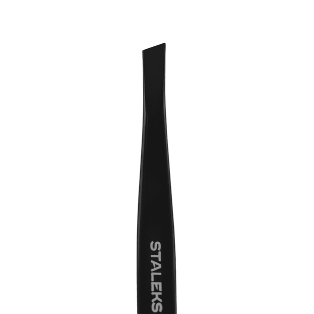 Пінцет STALEKS PRO Expert 11 Type 3b для брів широкі скошені кромки, чорний - TE-11/3b - Фото 4 Пінцет STALEKS PRO Expert 11 Type 3b для брів широкі скошені кромки, чорний - TE-11/3b - изображение 4